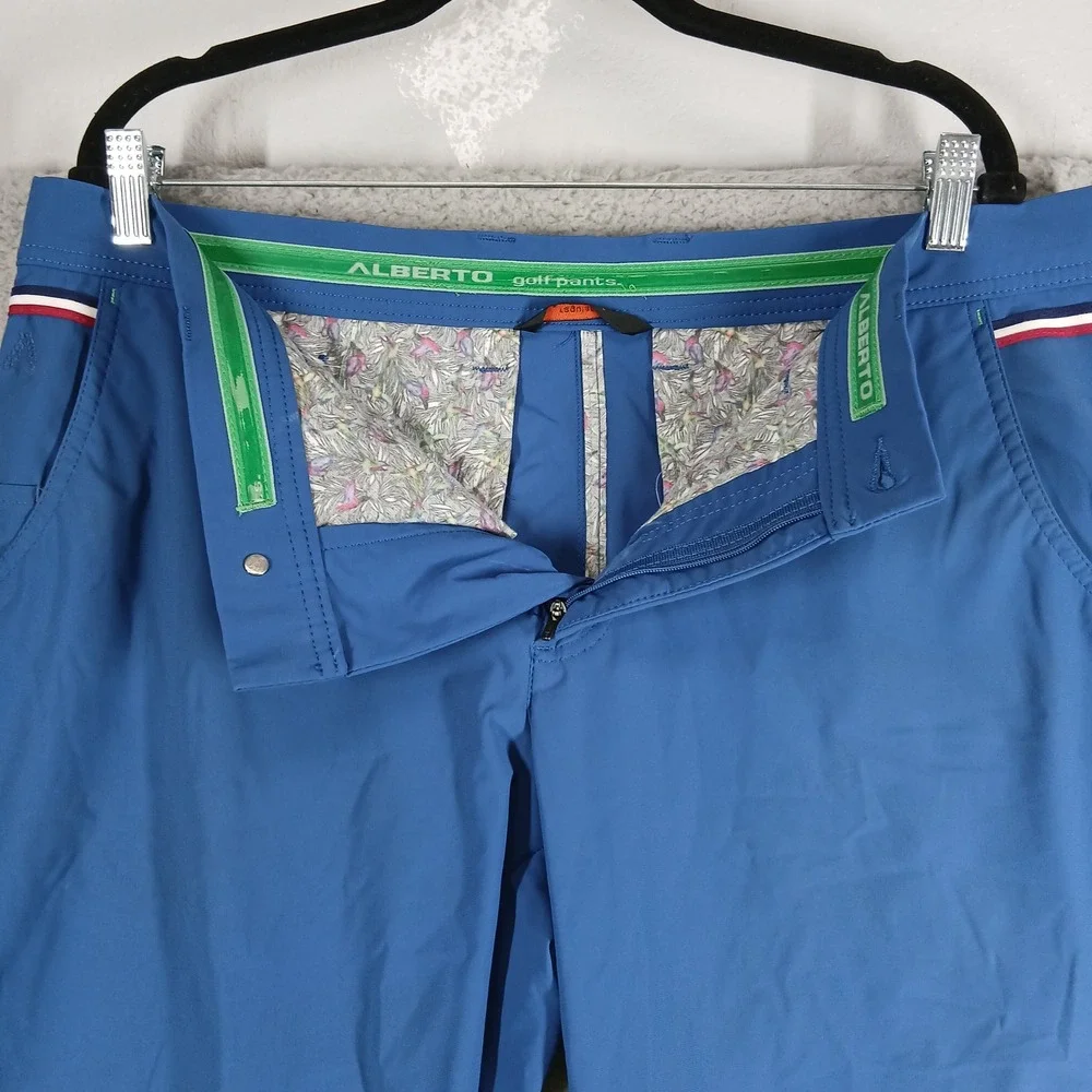 Alberto Golf Shorts Tech‎ Stretch Water Repellent Blue Men Size 36 EUC